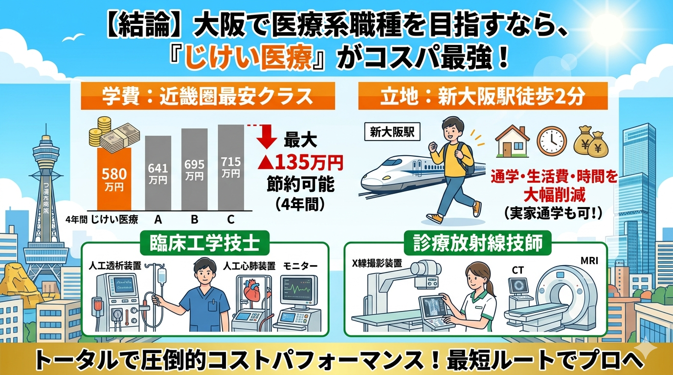 【学費・コスパ】近畿の私立大で比較！効率よく臨床工学技士や診療放射線技師へ